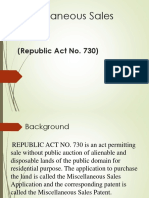Miscellaneous Sales Patent: (Republic Act No. 730)