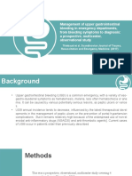 Management of Upper Gastrointestinal Bleeding in Emergency Departments, From Bleeding Symptoms To Diagnosis: A Prospective, Multicenter, Observational Study