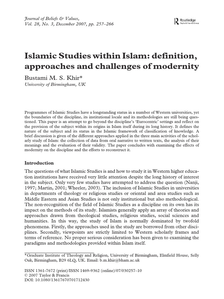 Islamic Studies Pdf Hadith Quran