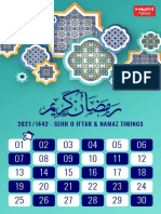 Ramazan Calendar 2021