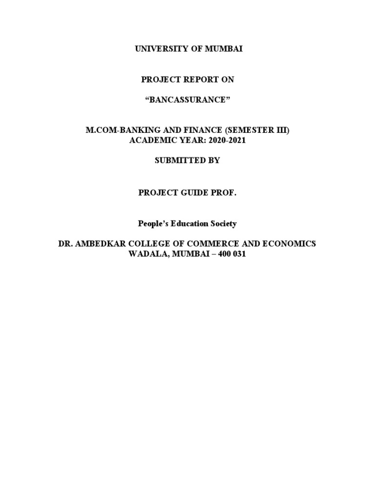 Banc Assurance | PDF | Insurance | Sales