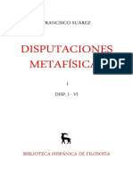 Suárez, Francisco. Disputaciones Metafísicas I-VI. Edición Bilingüe. Madrid Gredos. Vol. 1