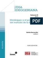 Studia Heideggeriana Vol III. Heidegger y el problema del método de la filosofía