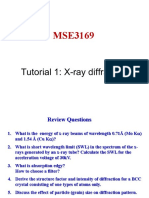 Tutorial 1: X-Ray Diffraction