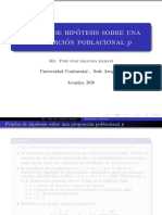 Prueba de Hipótesis Sobre Una Proporción Poblacional P