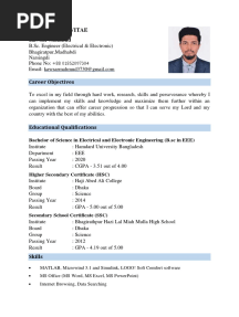 CV of Kawsar Mahmud