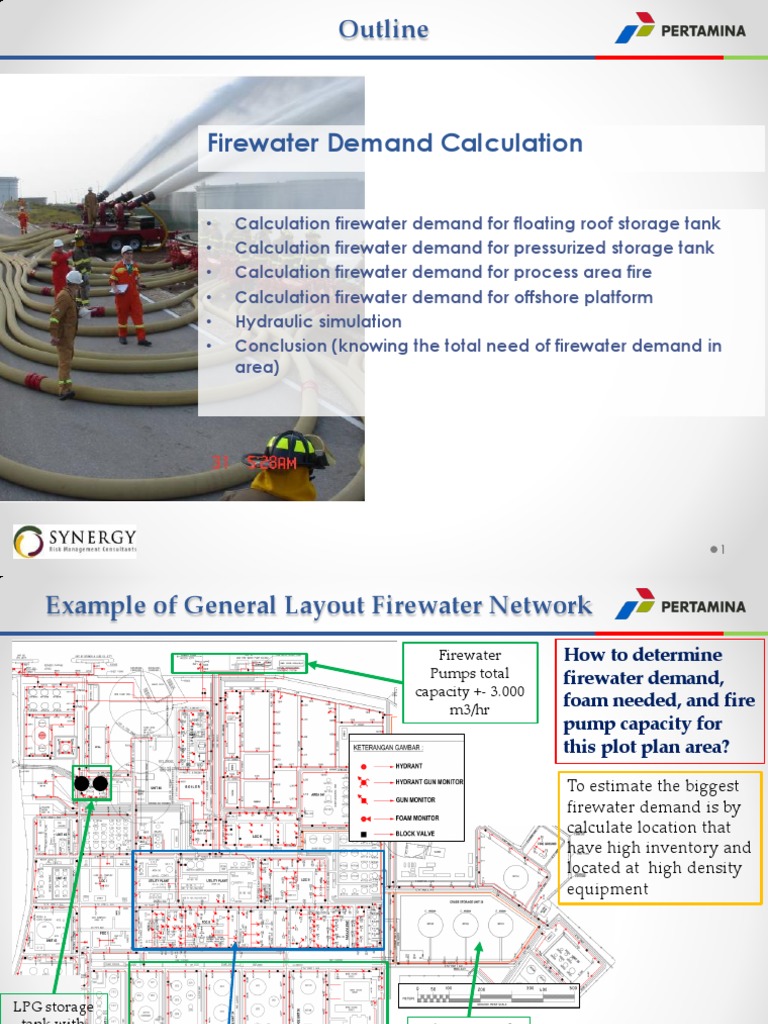 Firewater Demand Calculation Guide | PDF | Pump | Firefighting