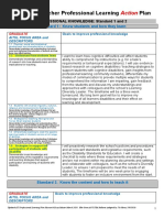 Graduate Teacher Professional Learning Action Plan