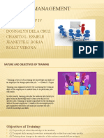 Training Management and Nfe: Group Iv Donnalyn Dela Cruz Charito L. Esmele Jeanette E. Borja Rolly Verona