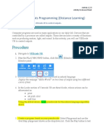Procedure: Basic Outputs Programming (Distance Learning)