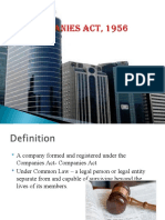 The Companies Act, 1956 and 2013A