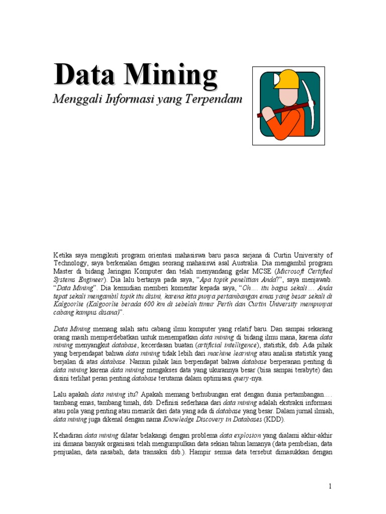Pengenalan Data Mining dan Aplikasinya | PDF | Komputer