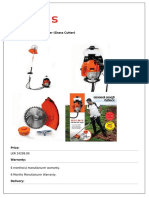 Knapsack Type Bush Cutter (Grass Cutter) : Model No:BC-KNP-AG