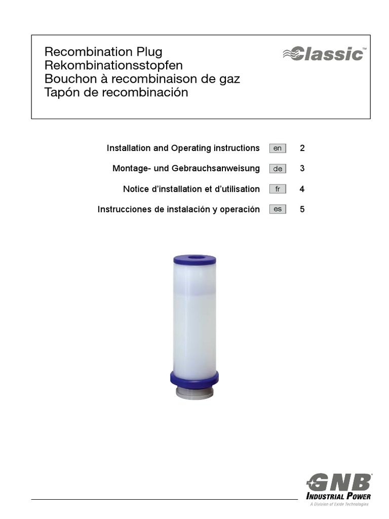NXCREOMPDF0 Instructions Reco Plugs EN-DE-FR-ES | PDF | Chemistry ...