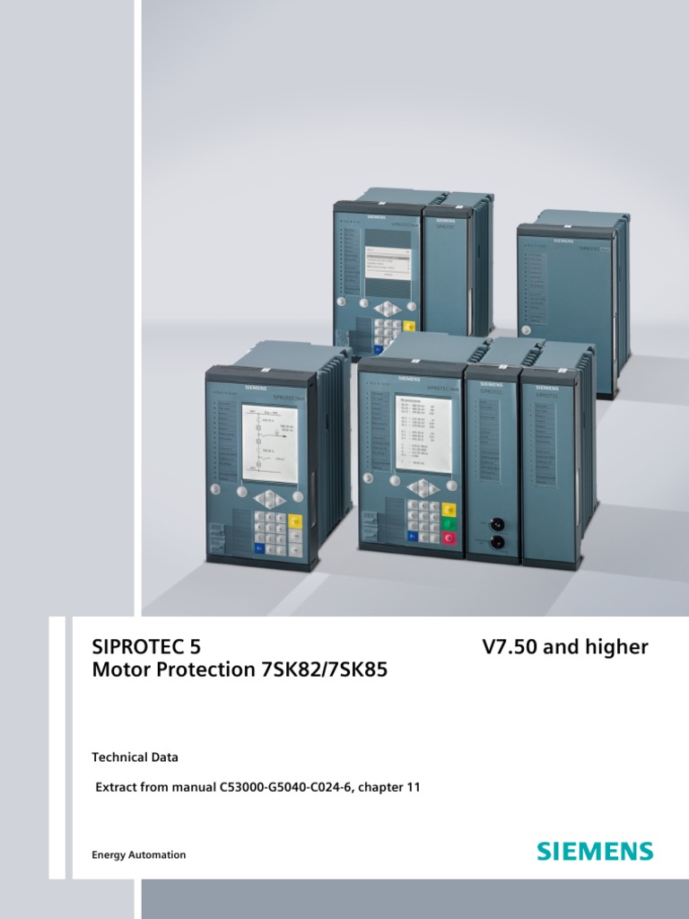 TechDaten Man 7SK85 V0750 EnUS | PDF