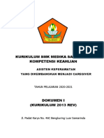 Kurikulum SMK Medika Samarinda Kompetensi Keahlian: Asisten Keperawatan Yang Dikembangkan Menjadi Caregiver