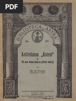 Activitatea Astrei" În 25 de Ani Dela Unire | PDF