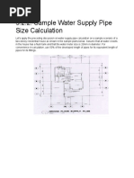 3.2.2. Sample Water Supply Pipe Size Calculation