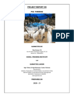 Project Report On Pig Farming: Submitted by
