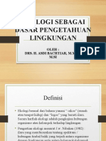 Ekologi Sebagai Dasar Pengetahuan Lingku