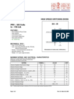 PRV: 100 Volts Io: 150 Ma: High Speed Switching Diode DO - 35