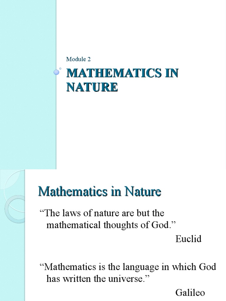 Mathematics in Nature: Shapes & Patterns | PDF