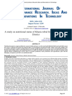 A Study On Nutritional Status of Kharia Tribal Females of Simdega District