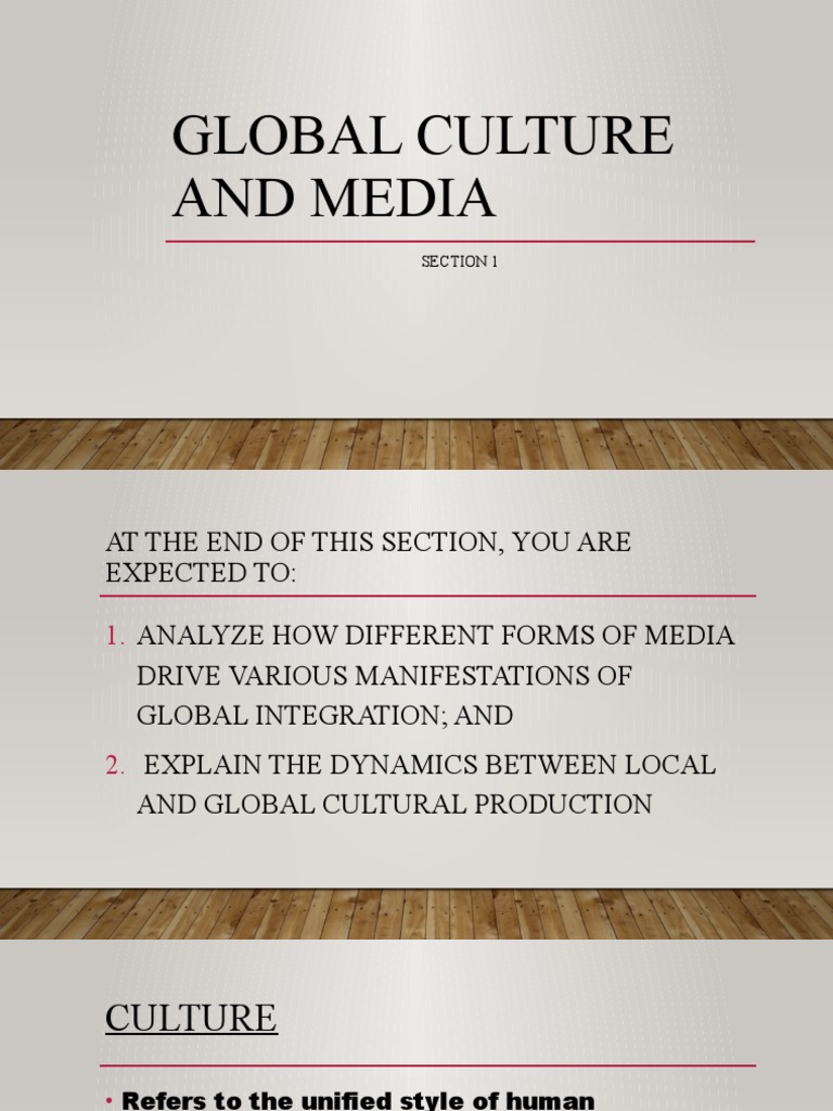 Global Culture and Media | PDF | Technological Convergence | Mass Media