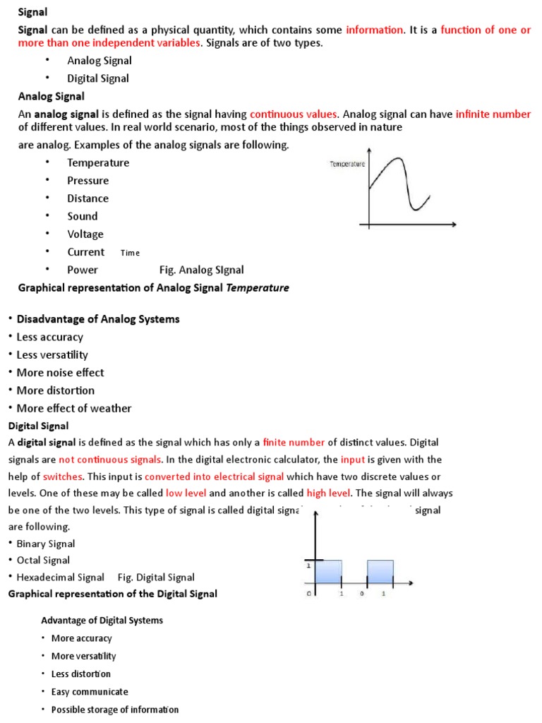 Understanding Analog and Digital Signals | PDF