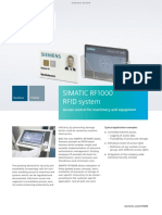 Simatic Rf1000 RFID System: Access Control For Machinery and Equipment