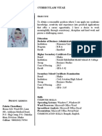 Fahrin Chowdhury CV