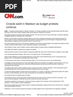 Crowds Swell in Madison as Budget Protests Continue - CNN