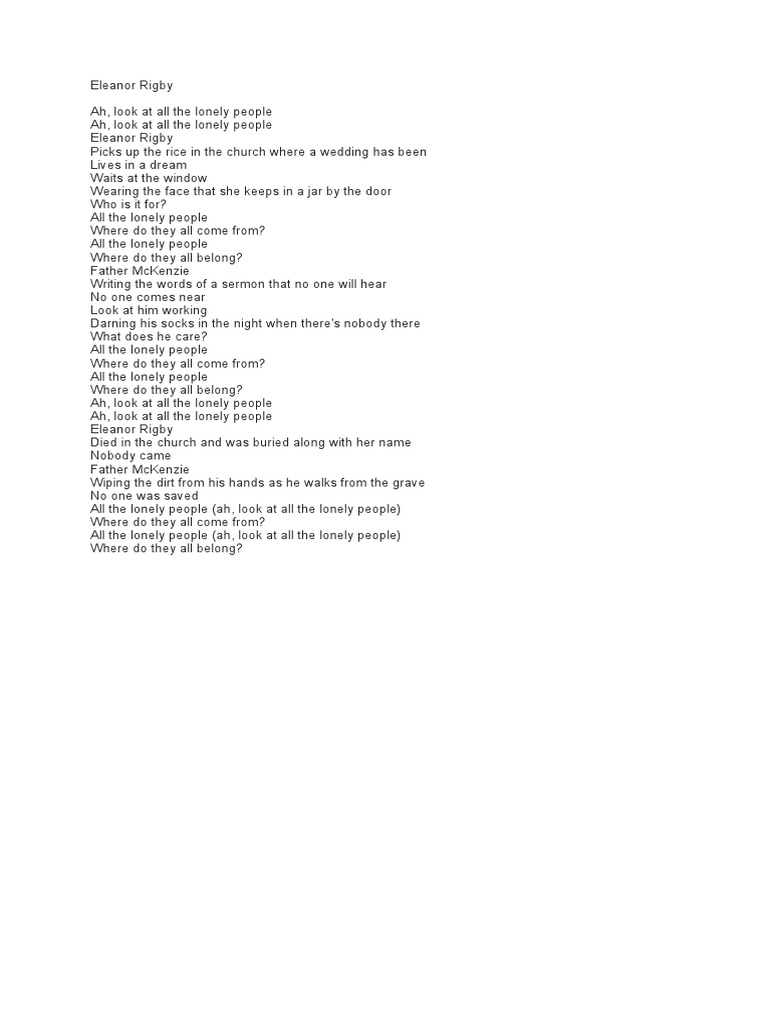 Eleanor Rigby PDF