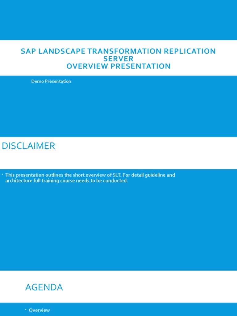 SAP SLT Training | PDF | Relational Database | Computer Science