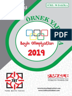 Beyin Olimpiyatları 2019 Ortaokul Örnek Yarışma
