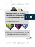 Principles of Modern Large Area Solar Control and Low E Coatings and Glazing Systems For Application in Tropical Climates