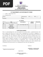 Department of Education: Ict Equipment Accountability Form