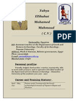 Yahya Elshahat Mohamed Mahmoud (C.V.) : Personal Profile