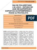 Estudo de viabilidade da membrana de poliuretano moldada in loco