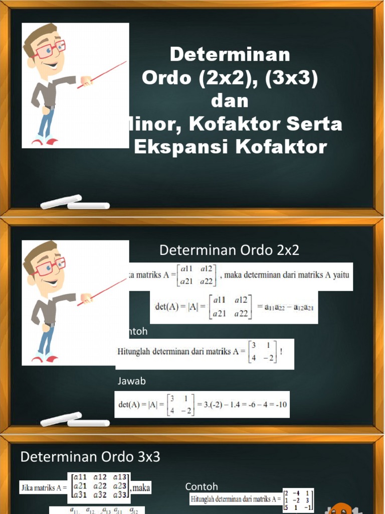 Determinan dan Kofaktor Matriks 2x2, 3x3 | PDF