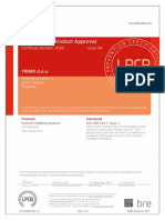 Certificate of Product Approval: TRIMO D.O.O