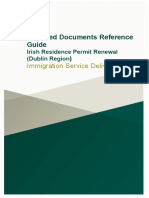 Required Documents Reference Guide: Immigration Service Delivery