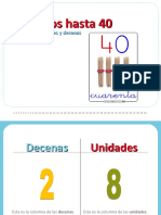 Numeros hasta 40 identificar unidades y decenas