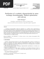 Purification of A Synthetic Oligonucleotide by Anion Exchange Chromatography Method Optimisation and Scale-Up