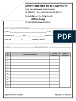 Acknowledgement For Assignments 2019new