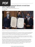 Trump Impeached For Historic Second Time After Capitol Attack
