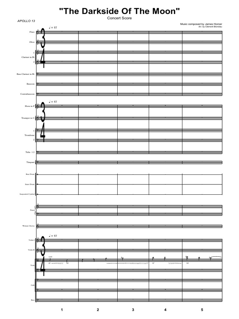 James Horner Score The Darkside of The Moon - Apollo 13 | PDF ...