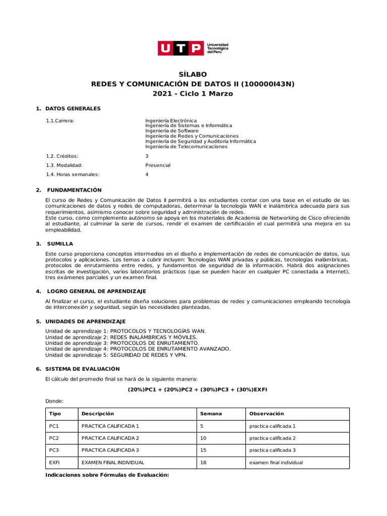 100000I43N RedesYComunicacionDeDatosIi | PDF | Red de computadoras ...