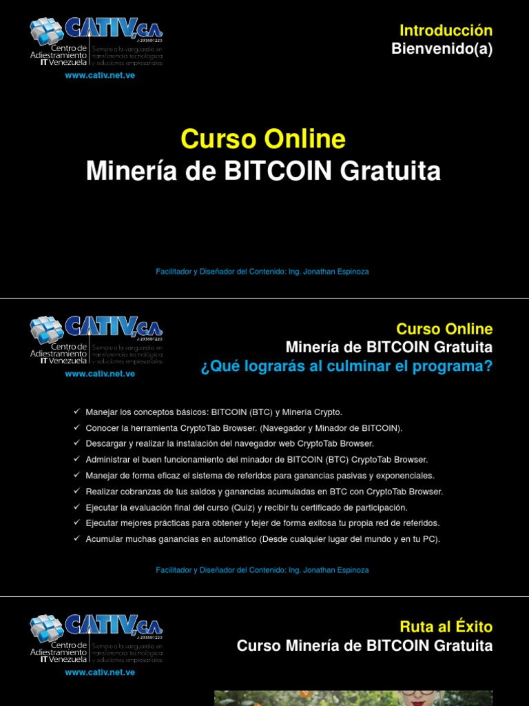 Curso Gratuito de Minería de Bitcoin | PDF | Bitcoin | Business