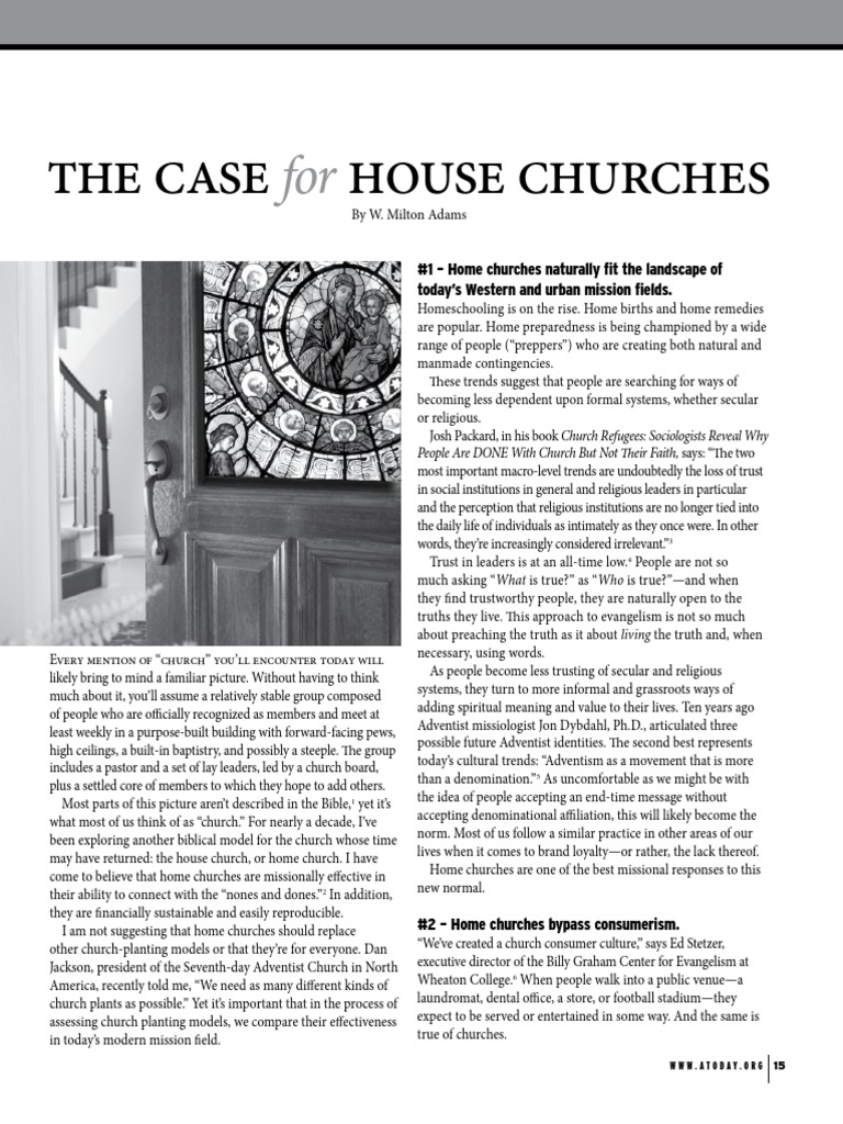 The Case for Home Churches Today | PDF | House Church | Seventh Day ...